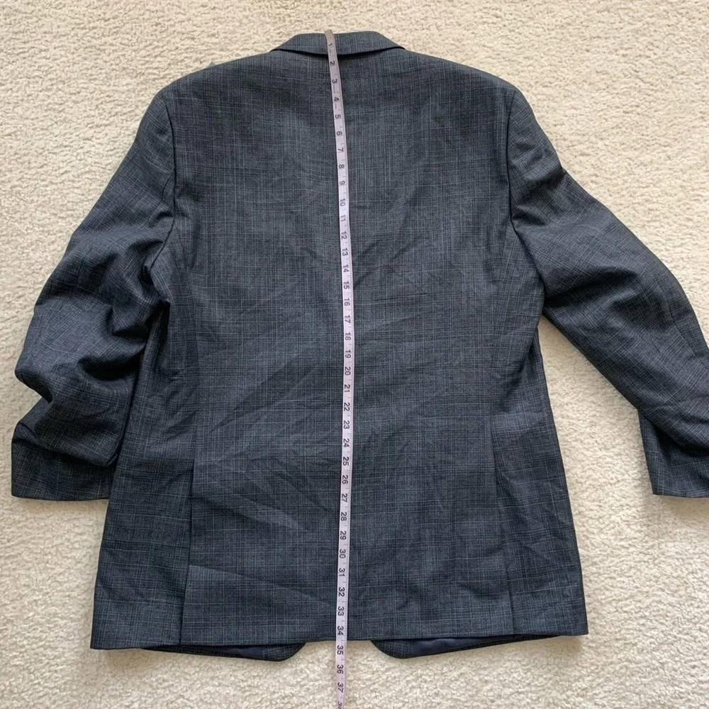 NWT Michael Kors Gray Blue Striped Blazer 46XL